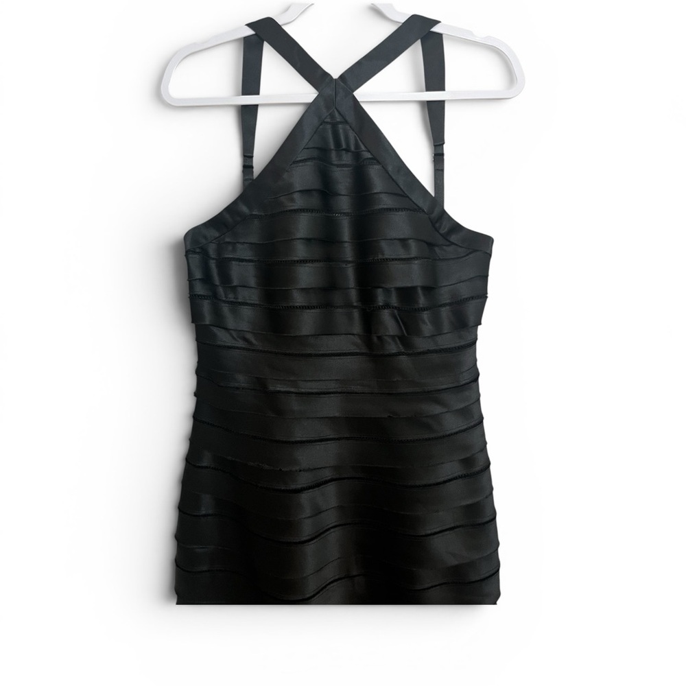 BCBGMaxAzria Black Cross-Strap Bandage Mini Dress - Picture 3 of 6